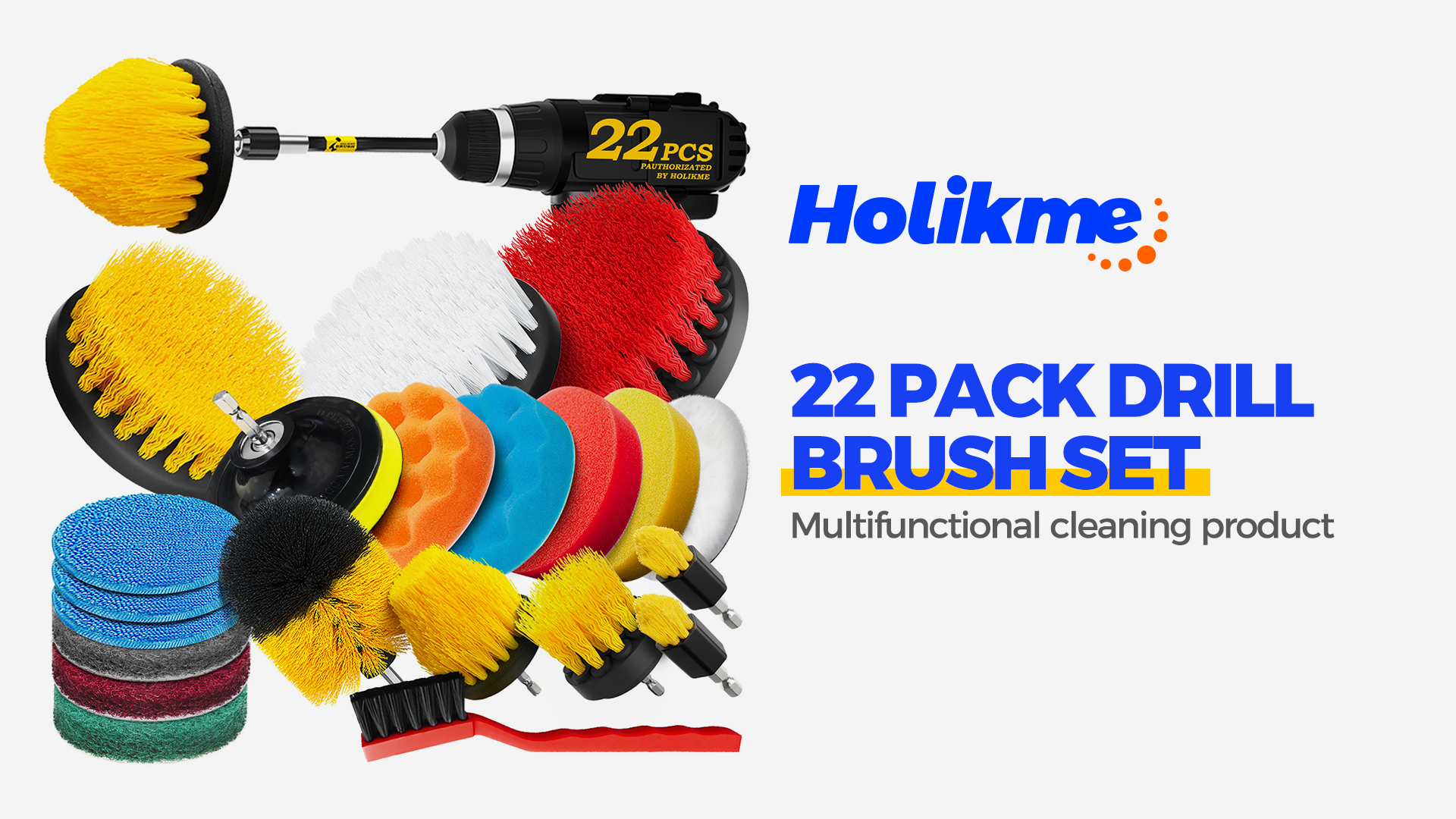 Holikme 22Piece Drill Brush Attachments Set